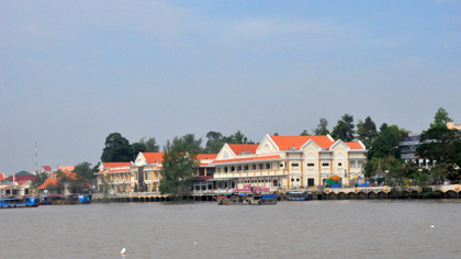 Lac Hong Park in My Tho city. Photo: Huu Chi