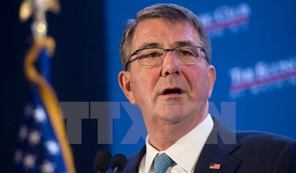 Bộ trưởng Quốc phòng Mỹ Ashton Carter. Ảnh: AFP/TTXVN