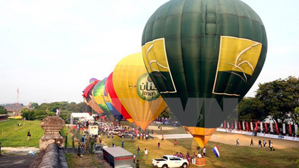 The international hot air balloon fiesta kicked off in Hue city, central Thua Thien-Hue province on May 4. (Photo: VNA)