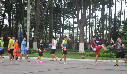 Đội tuyển Boxing của tỉnh đang tập luyện.