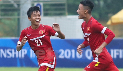 U16 Việt Nam có thể gây bất ngờ ở vòng chung kết U16 châu Á? (Ảnh: Minh Chiến/Vietnam+)