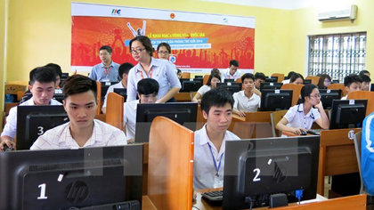 Students at the competition (Source: VNA)