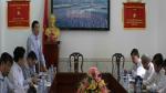 Chairman of the PPC works with Cai Be district and Tan Phuoc district
