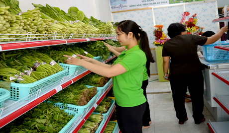 Cửa hàng Nông sản Thực phẩm an toàn trong ngày khai trương.