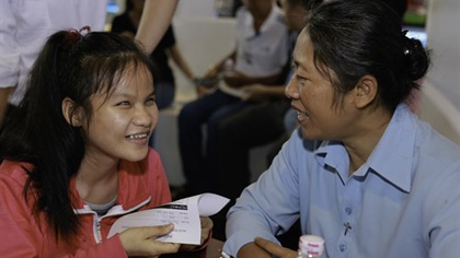 The first job fair for people with visual impairments was held in HCM City last month (Photo Courtesy of UPSHIFT)