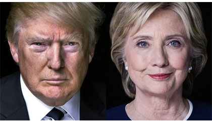 Tỷ phú Donald Trump và bà Clinton. Nguồn: rawconservative.com