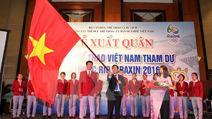 Vietnamese delegation to compete in the 2016 Games in Rio de Janeiro, Brazil (Source: VNA)