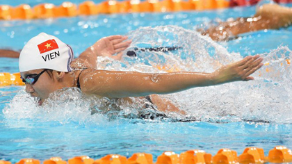 Vietnamese swimmer Nguyen Thi Anh Vien. (Source: todayonline.com)