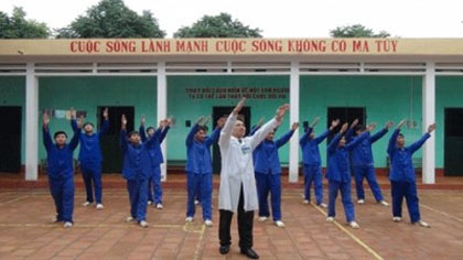 Drug addicted people at a rehabilitation centre in Hanoi (Photo: hanoi.gov.vn)