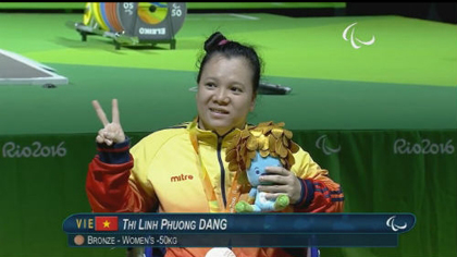 Paralympic bronze medalist Dang Thi Linh Phuong