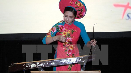 A Vietnamese folk music performance at the event. (Credit: VNA) 