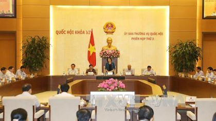 NA Chairwoman Nguyen Thi Kim Ngan speaking at the opening ceremony of the 14th NASC’s third session (Credit: VNA) 