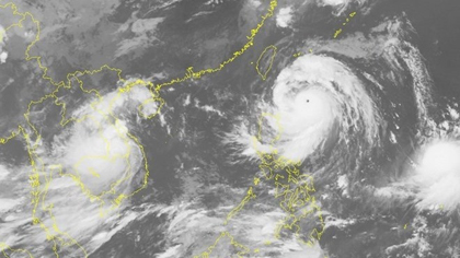 A satellite photo of super typhoon Meranti (Photo: nchmf.gov.vn)