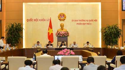 A meeting of the National Assembly's Standing Committee