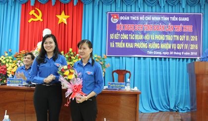 Chị Nguyễn Thị Mỹ Nương giữ chức danh Chủ tịch Hội LHTN Việt Nam tỉnh