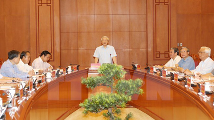 Party General Secretary Nguyen Phu Trong speaks at the meeting (Photo: VNA)