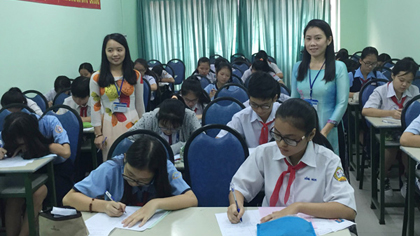 Students participate in the district-level round in District 10. (Photo: SGGP)