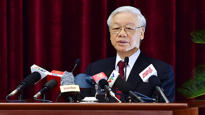 Party General Secretary Nguyen Phu Trong speaking at the closing ceremony (Photo: VGP)