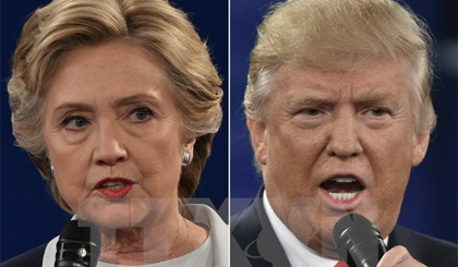 Ứng viên Hillary Clinton và ứng viên Donald Trump. Nguồn: AFP/TTXVN