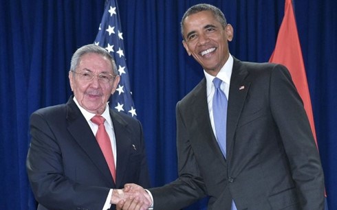  Chủ tịch Cuba Raul Castro và Tổng thống Mỹ Obama . Ảnh: BBC