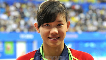 Vietnam's swimming star Nguyen Thi Anh Vien (Photo:VNA)