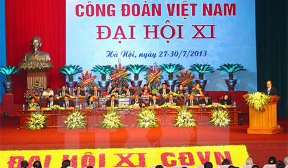 Đại hội XI Công đoàn Việt Nam. Ảnh: Trọng Đức/TTXVN