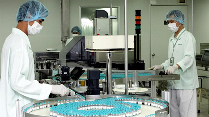 Vaccines being produced at the state-owned Company for Vaccine and Biological Production No. 1.