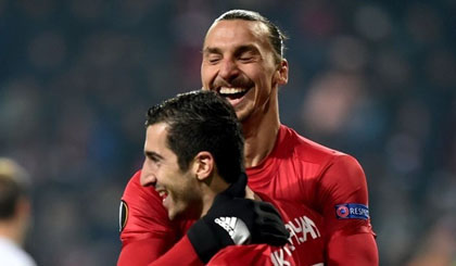 Mkhitaryan và Ibrahimovic đưa Manchester United vào vòng knock-out. (Nguồn: Getty Images)