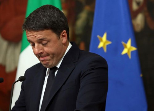 Thủ tướng Italia Matteo Renzi đã gặp thất bại nặng nề sau cuộc trưng cầu dân ý về cải cách Hiến pháp. Ảnh: Gettyimages