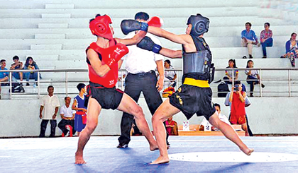 Một trận đấu Wushu.