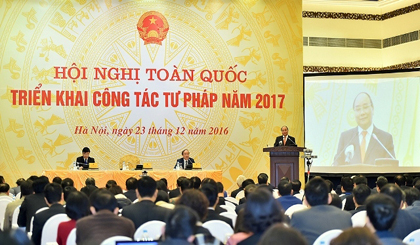 PM Nguyen Xuan Phuc speaks at the event. (Credit: VGP)