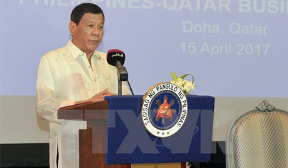 Tổng thống Philippines Rodrigo Duterte. Nguồn: EPA/TTXVN