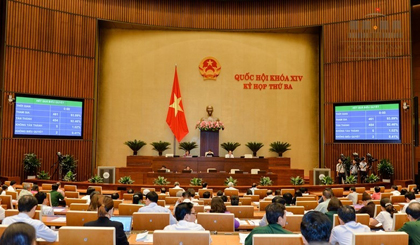 At the National Assembly's session (Source: quochoi.vn)