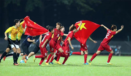 Vietnamese women’s football team are the new SEA Games champions. (Credit: vnexpress.net)