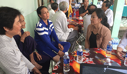 At the meeting in My Phuoc Tay commune, Cai Lay district. Photo: DO PHI