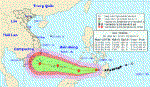 Bão Tembin di chuyển nhanh và tiếp tục mạnh thêm một cấp