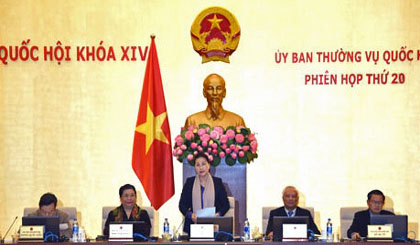 NA Chairwoman Nguyen Thi Kim Ngan delivers her opening speech at the 20th meeting of the NASC.