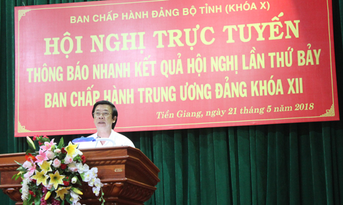 Secretary of the Tien Giang provincial Party Committee, Chairman of the Provincial People's Council Nguyen Van Danh chaired