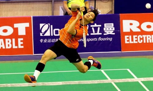 Vietnamese No. 1 badminton player Nguyen Tien Minh.