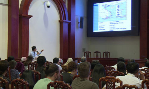 View of the opening ceremony of the project of economic development community. Picture: Le Long