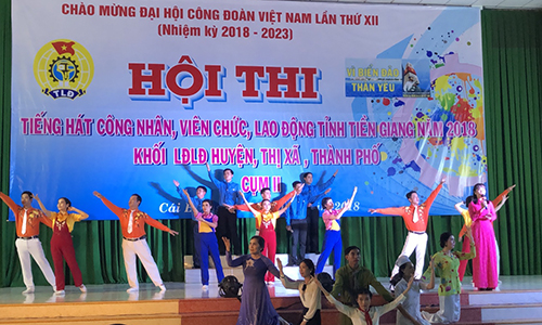 Tiết mục dự thi của huyện Cái Bè 