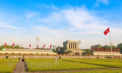 The Ho Chi Minh Mausoleum and Ba Dinh Square, where then President Ho Chi Minh read the Declaration of Independence announcing the foundation of the Democratic Republic of Vietnam - now the Socialist Republic of Vietnam, on September 2, 1945 (Photo: VNA)