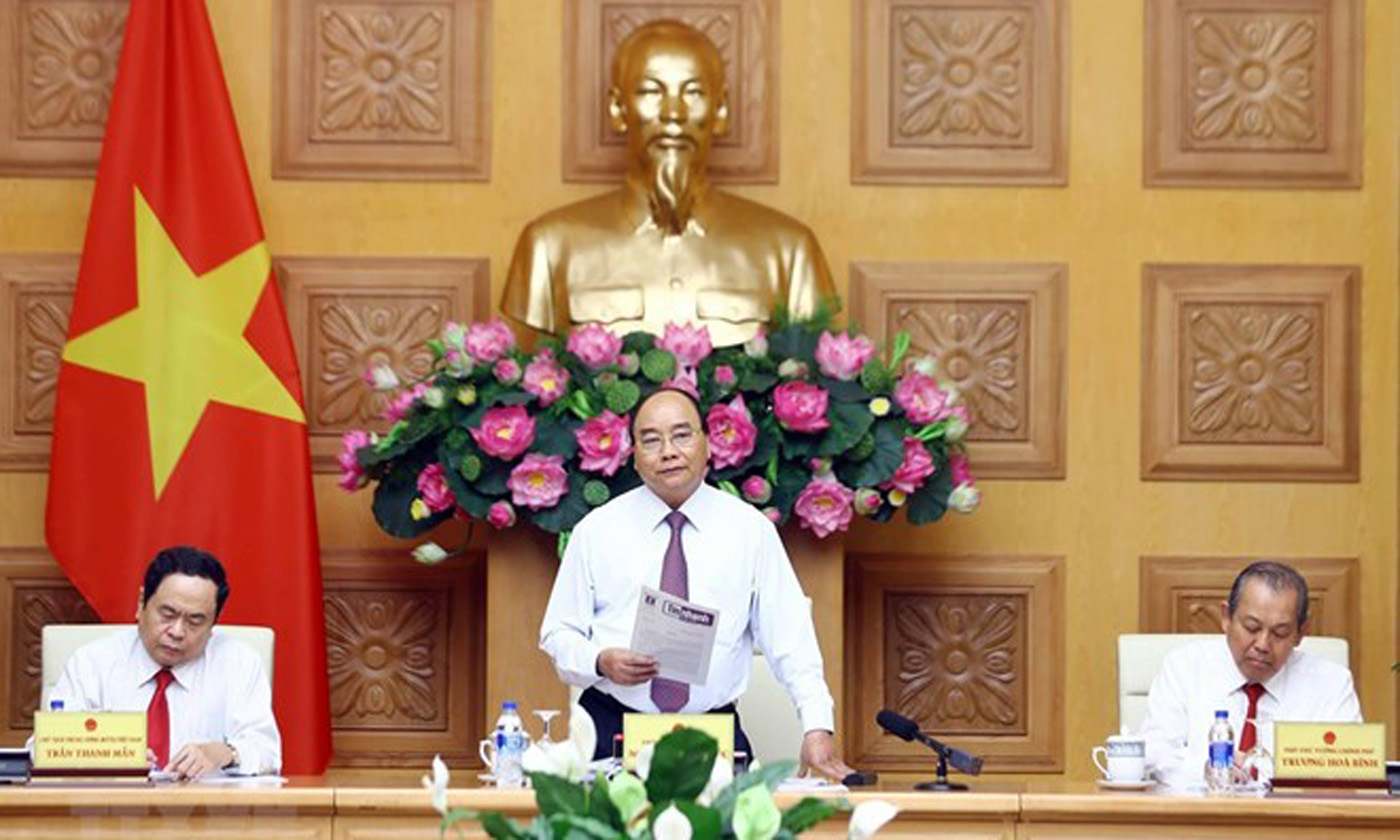  Prime Minister Nguyen Xuan Phuc speaks at the event (Source: VNA)  