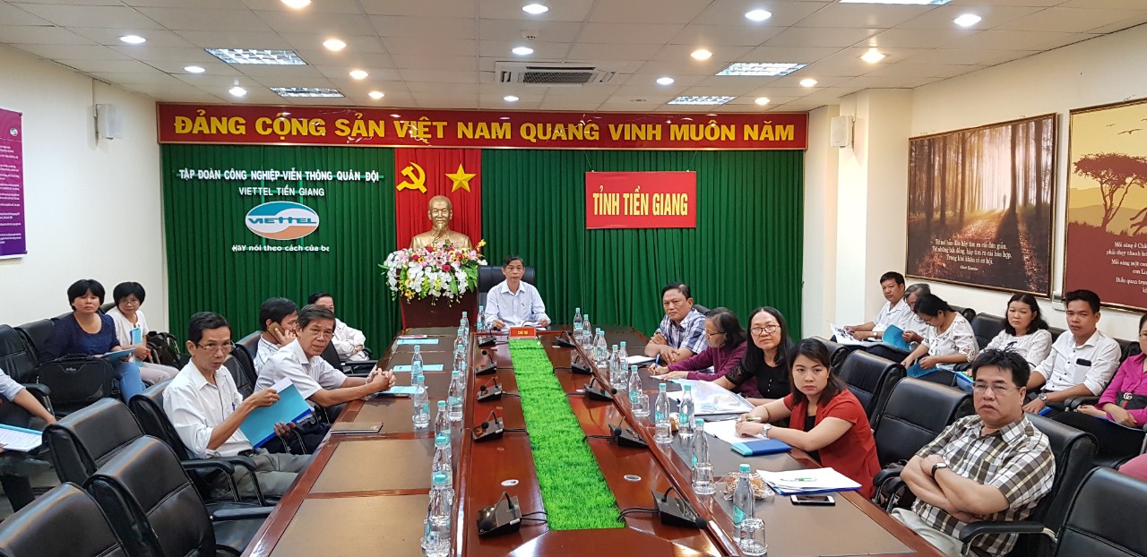 Phó Giám đốc Sở Y tế Nguyễn Hữu Diệp chủ trì hội nghị tại điểm cầu Tiền Giang