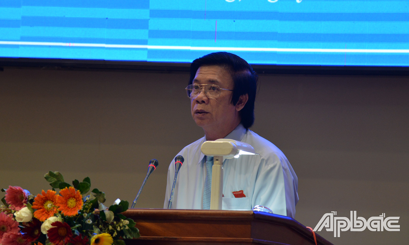 Đồng chí Nguyễn Văn Danh phát biểu bế mạc kỳ họp