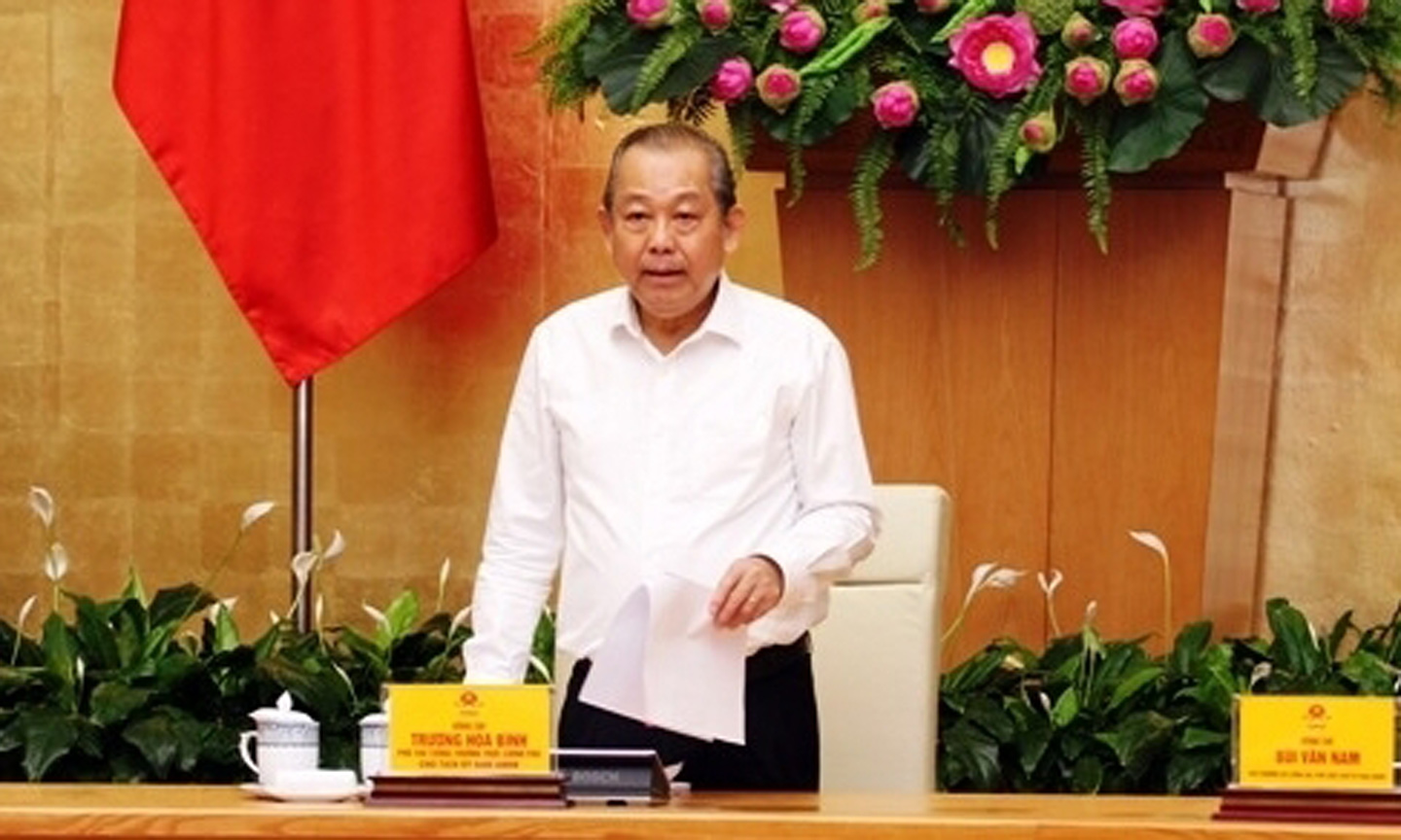  Deputy PM Truong Hoa Binh speaking at the conference (Photo: VGP)