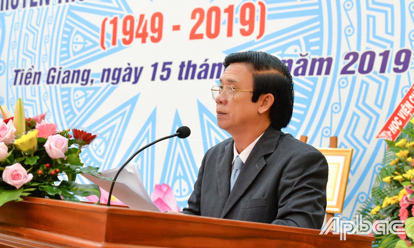 Đồng chí Nguyễn Văn Danh phát biểu tại buổi lễ.