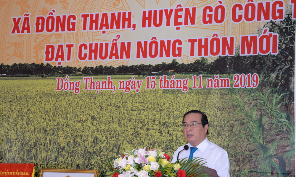 Đồng chí Phạm Anh Tuấn phát biểu tại buổi lễ.