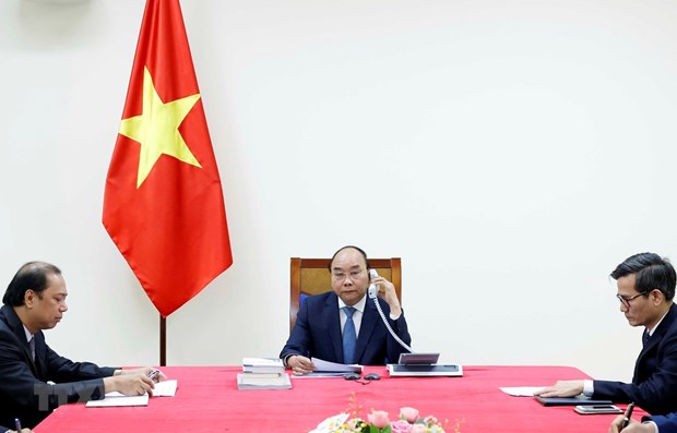 Prime Minister Nguyen Xuan Phuc at the talks.