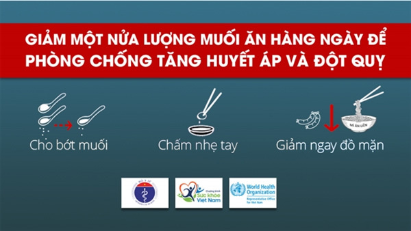 A TV spot on salt reduction will be officially broadcast on the national and provincial television and radio channels as well as social media sites from August 19. — Photo courtesy the Ministry of Health.